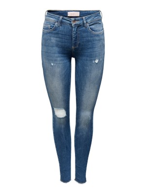 Women Jeans Only Blush Mid Sk Ak Rw Dt Dnm Rea221 Dark Medium Blue Denim